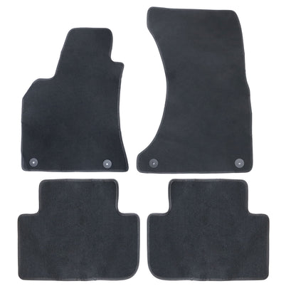 New For 2015-2025 Porsche Macan Front & Rear Velour Floor Mats Carpet Black 4PCS