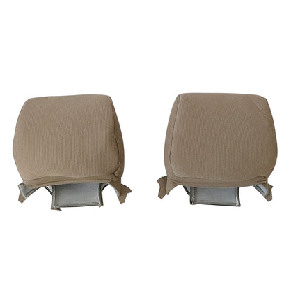 For 2009-2014 Ford F-150 Front Driver & Passenger Cloth Headrest Cover Tan