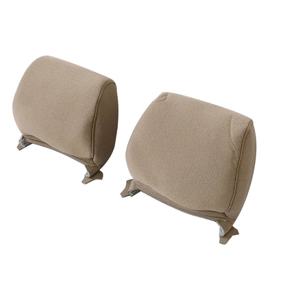 For 2009-2014 Ford F-150 Front Driver & Passenger Cloth Headrest Cover Tan