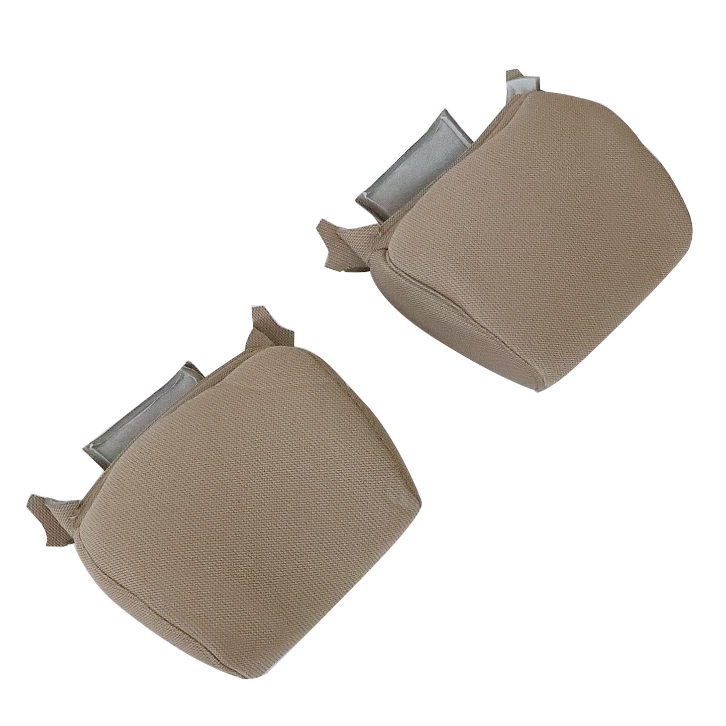 For 2009-2014 Ford F-150 Front Driver & Passenger Cloth Headrest Cover Tan