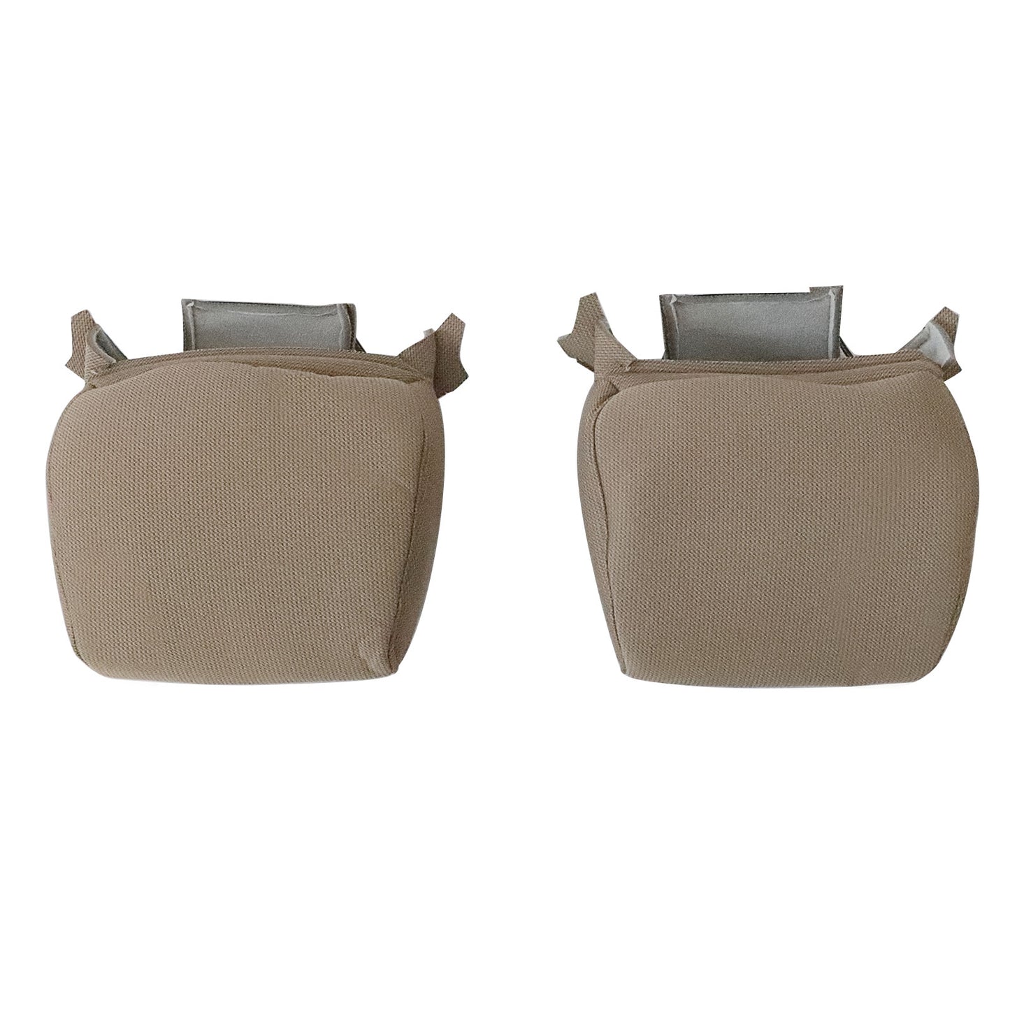 For 2009-2014 Ford F-150 Front Driver & Passenger Cloth Headrest Cover Tan