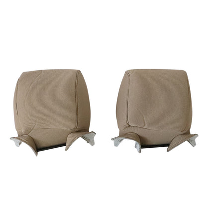 For 2009-2014 Ford F-150 Front Driver & Passenger Cloth Headrest Cover Tan