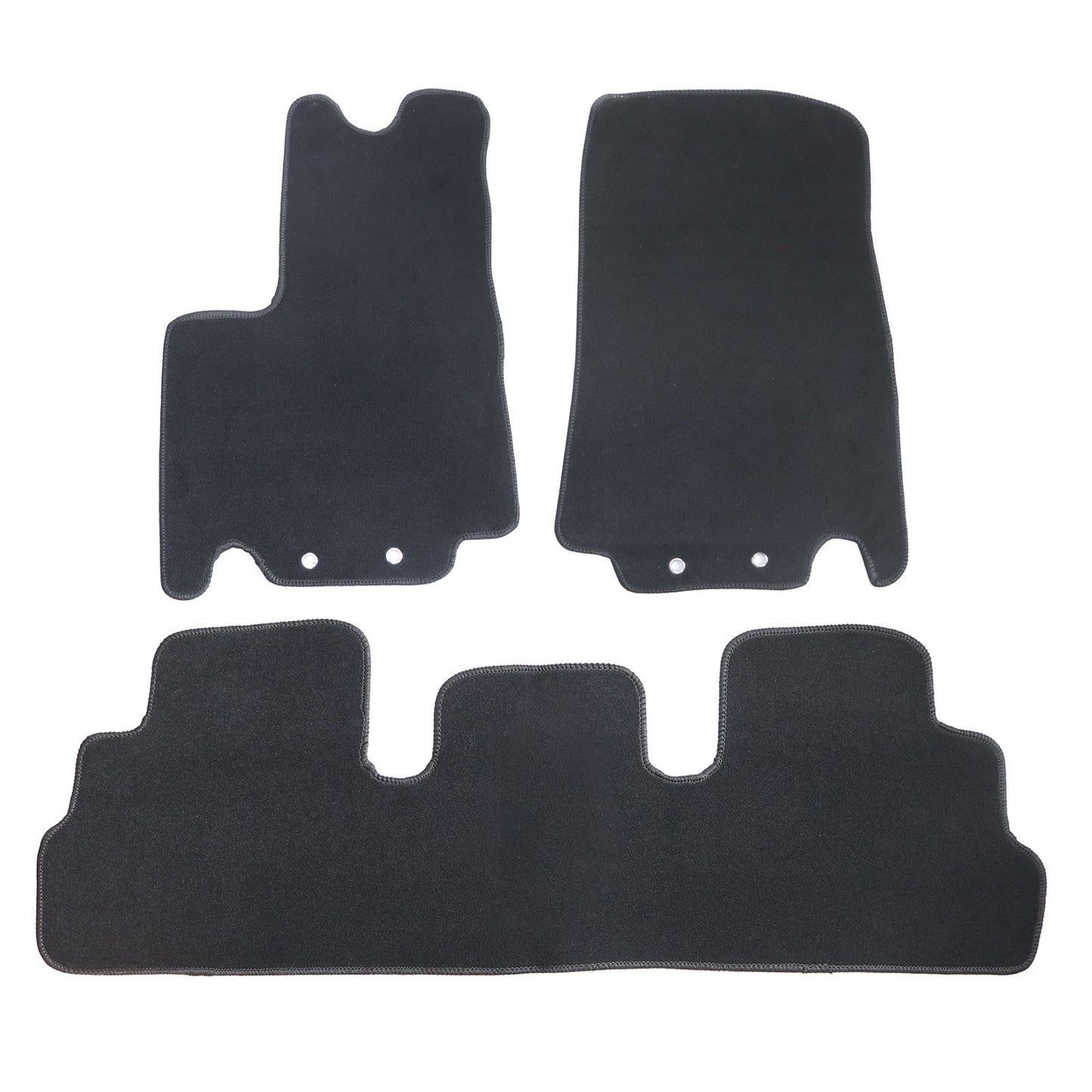 For Nissan Pathfinder 2022-2025 Front & Rear Floor Mats Carpet Velour Waterproof