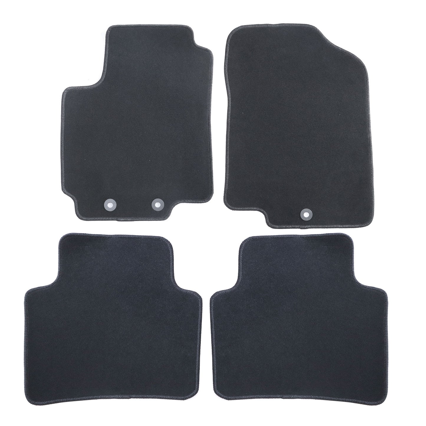 New For 2011-2017 Kia Rio Front & Rear Velour Floor Mats Carpet Black 4PCS