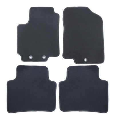 New For 2011-2017 Kia Rio Front & Rear Velour Floor Mats Carpet Black 4PCS