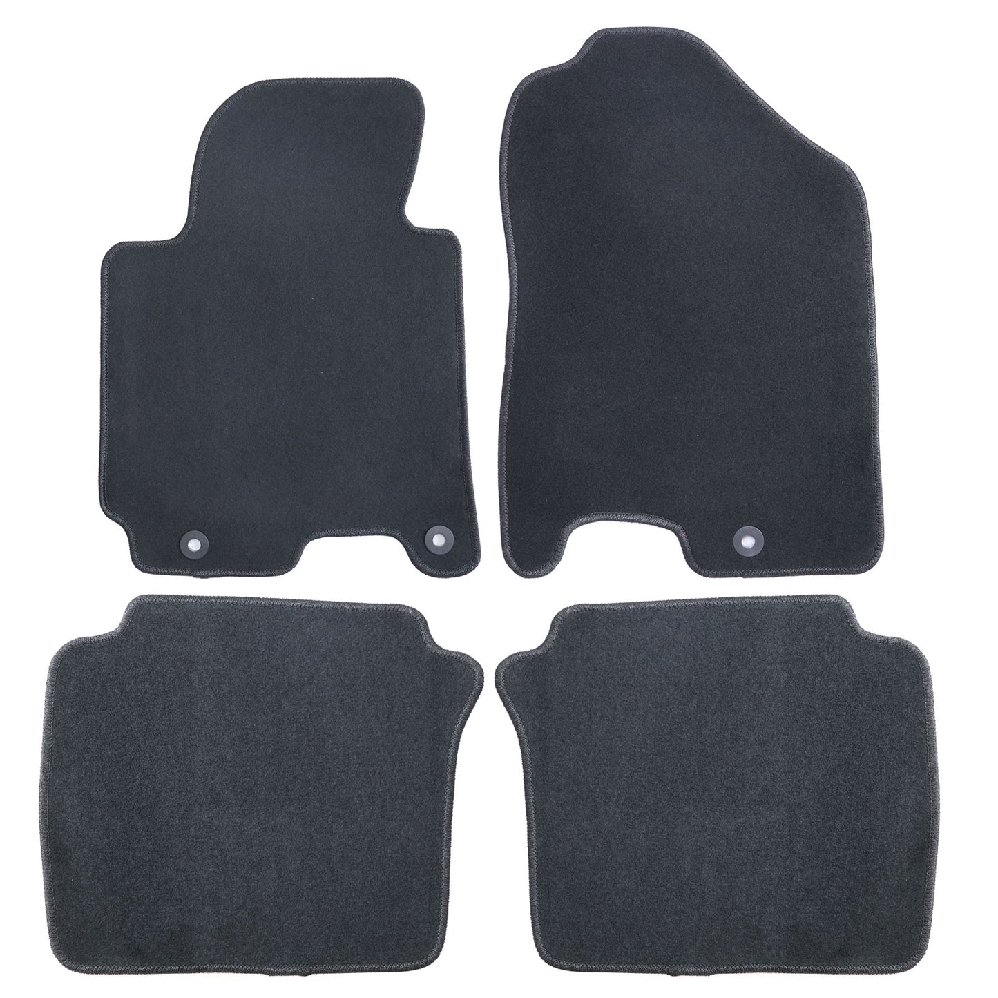 New For 2014-2018 Kia Forte Front & Rear Velour Floor Mats Carpet Black 4PCS