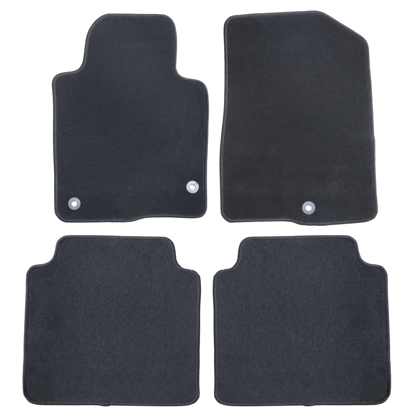 New For 2021-2025 Kia K5 Front & Rear Velour Floor Mats Carpet Black 4PCS