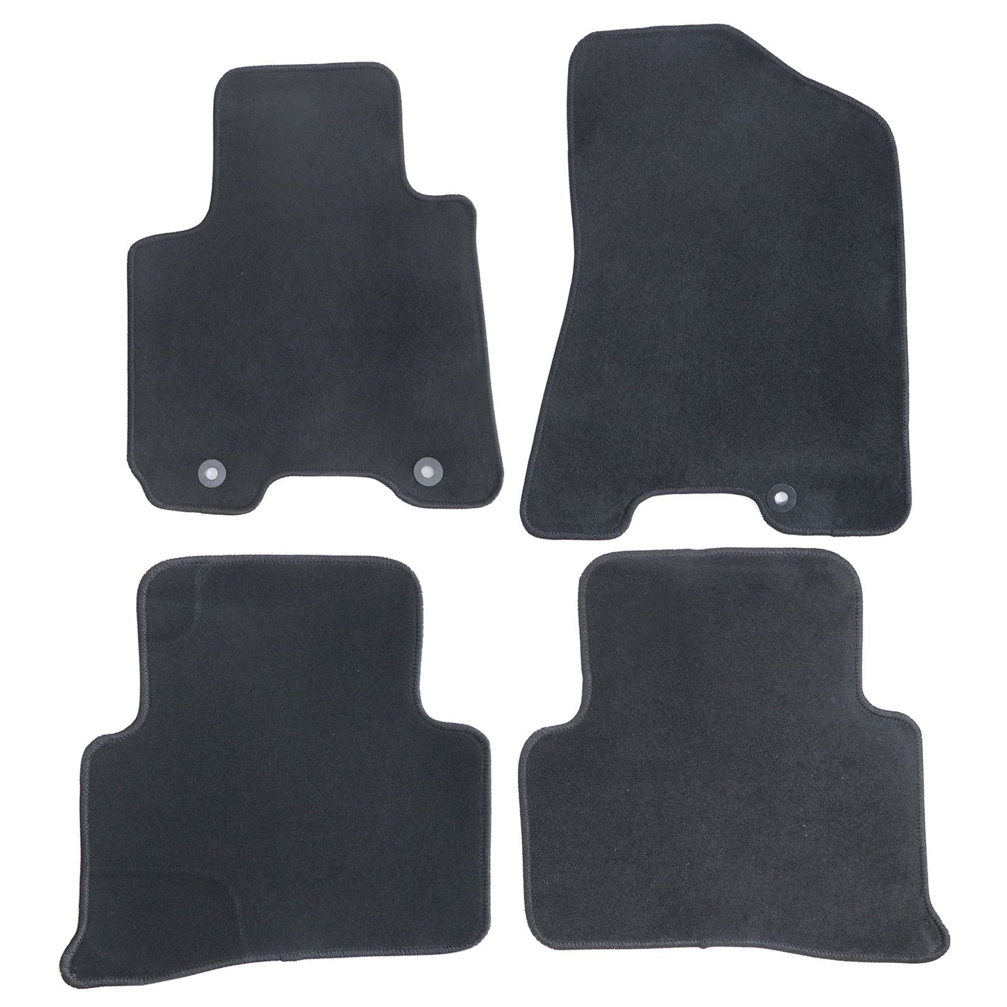 For 2016-2021 Hyundai Tucson Front & Rear Velour Floor Mats Carpet Black 4PCS