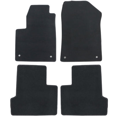 New For 2014-2023 Jeep Cherokee Front & Rear Velour Floor Mats Carpet Black 4PCS