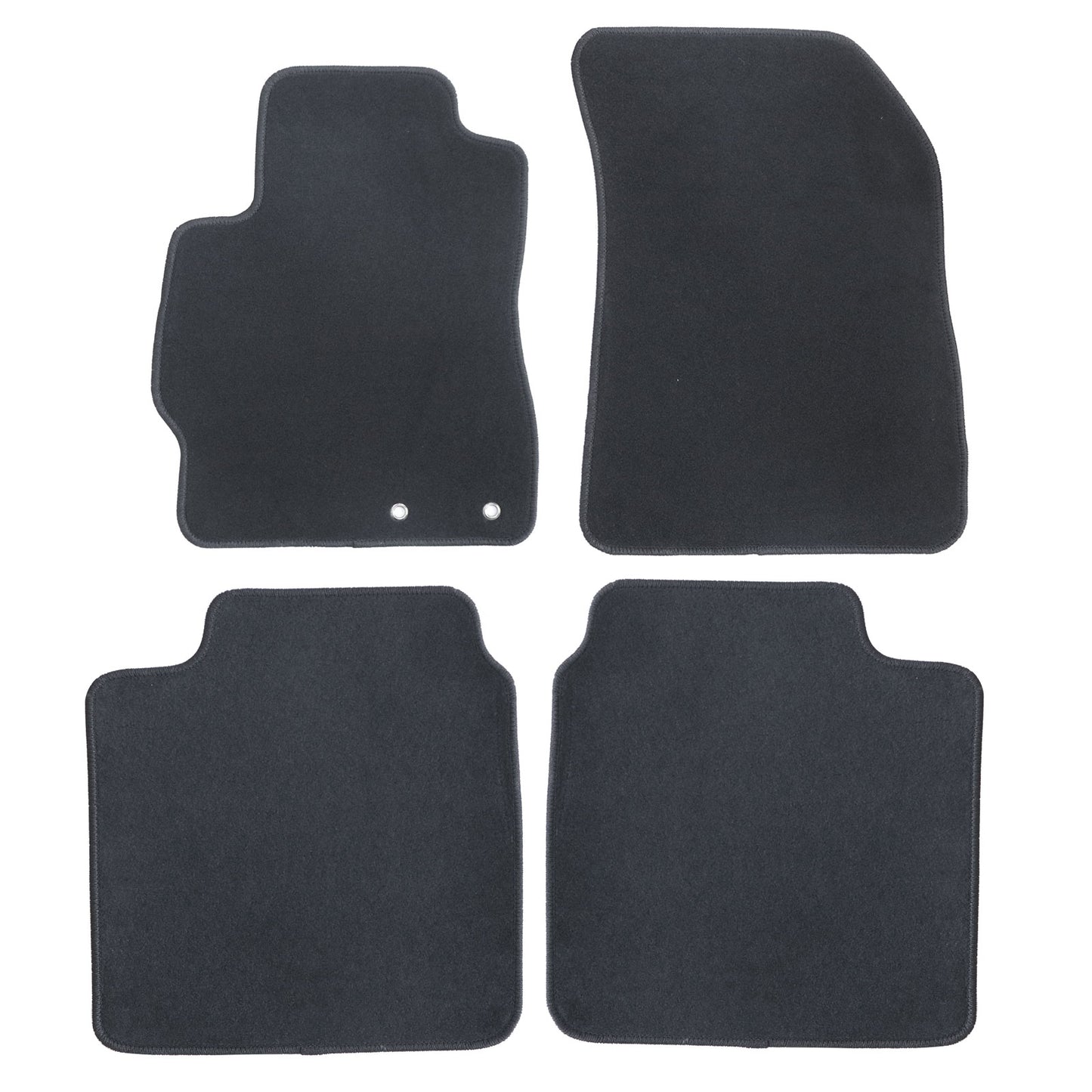 New For 2012-2019 Nissan Versa Front & Rear Velour Floor Mats Carpet Black 4PCS