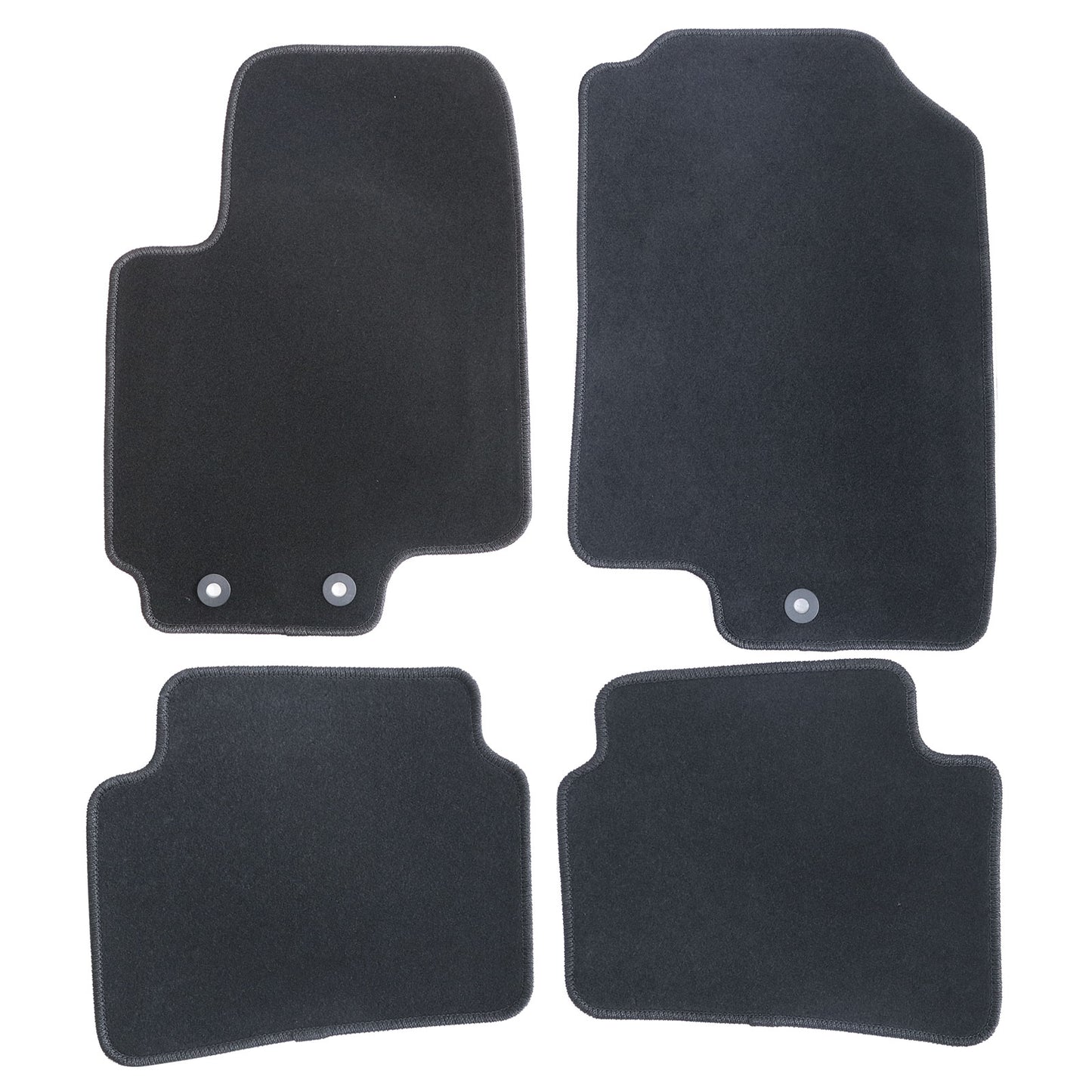 New For 2018-22 Hyundai Accent Front & Rear Velour Floor Mats Carpet Black 4PCS