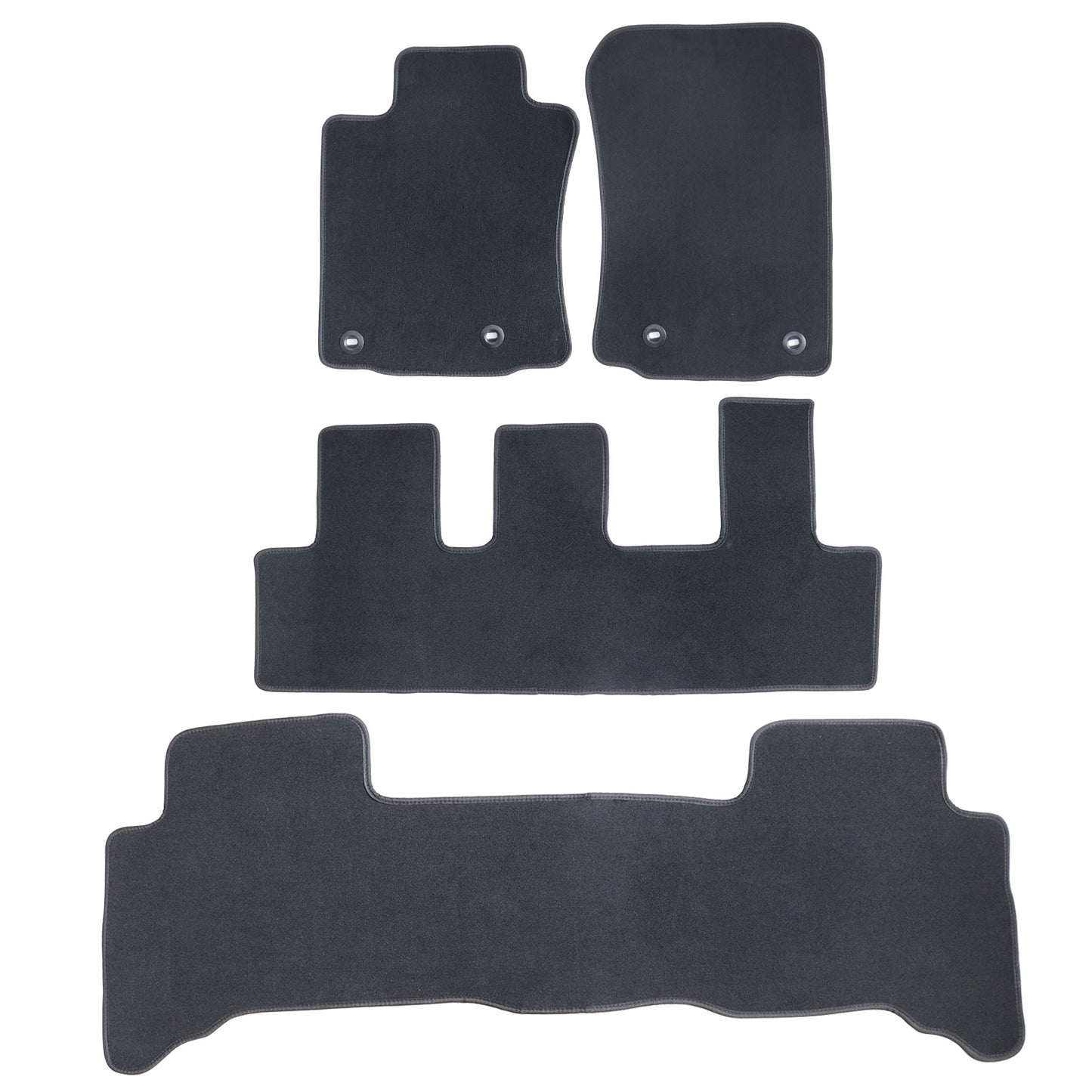 For 2018-2023 Lexus GX460 Front & Rear Velour Floor Mats Carpet Black 4PCS