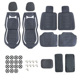 Leather 5 Seat Covers Full Set Front & Rear Cushion Fits Toyota Deluxe Car