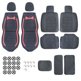 PU Leather 5 Seat Covers Full Set Front & Rear Cushion Fits Hyundai Deluxe Car