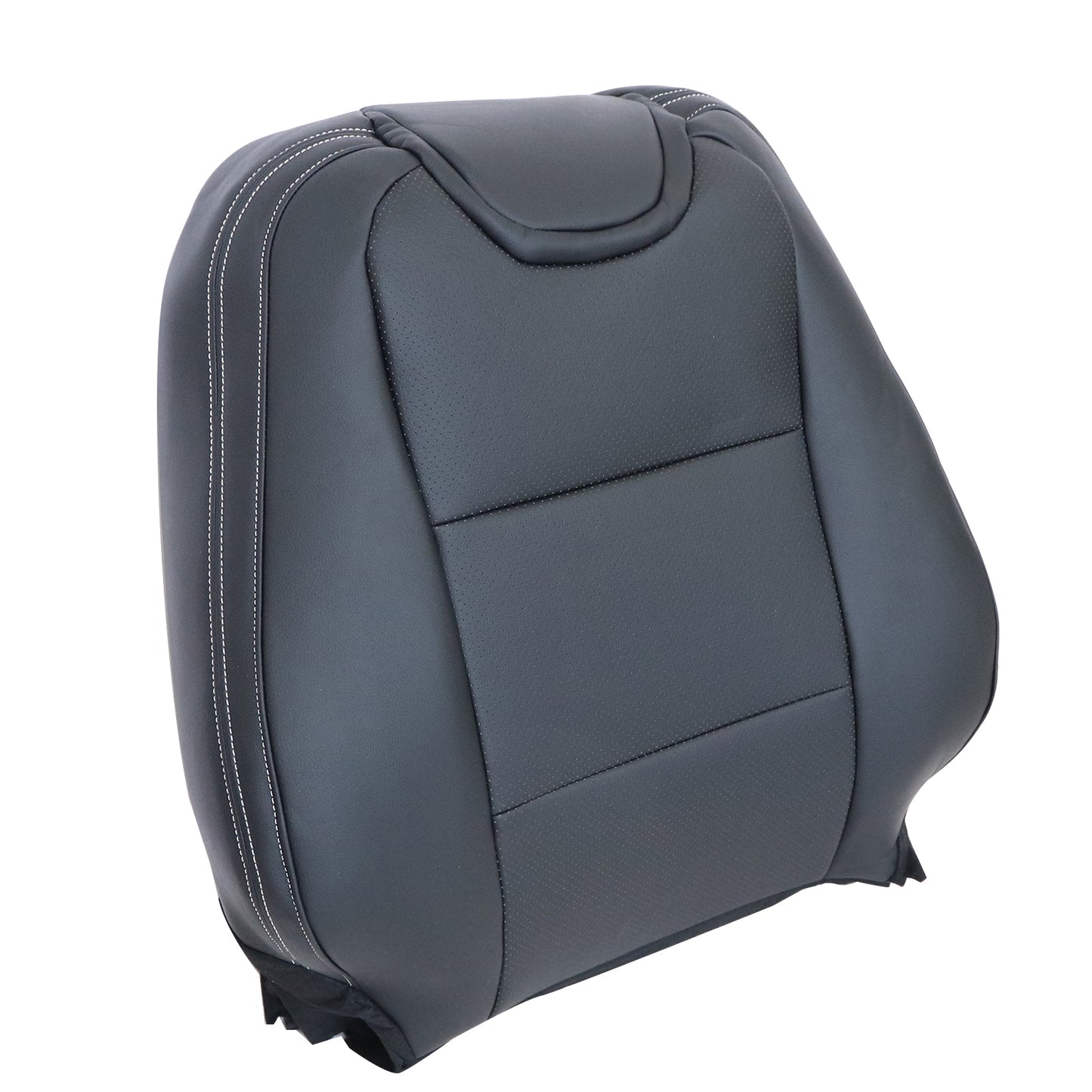 2010-2015 For Chevy Camaro Driver Top Leather Seat Cover & Headrest Cover Black