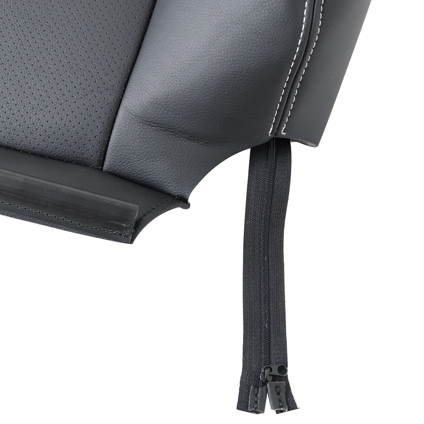 For 09-13 Subaru Forester Driver/Passenger Top Perf PU Leather Seat Cover Black