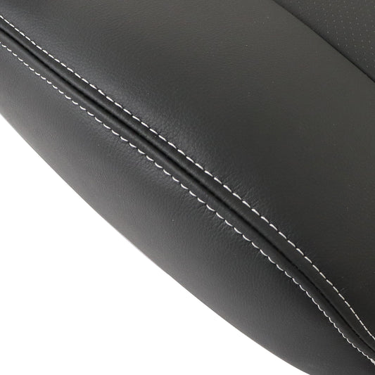 For 09-13 Subaru Forester Driver/Passenger Top Perf PU Leather Seat Cover Black
