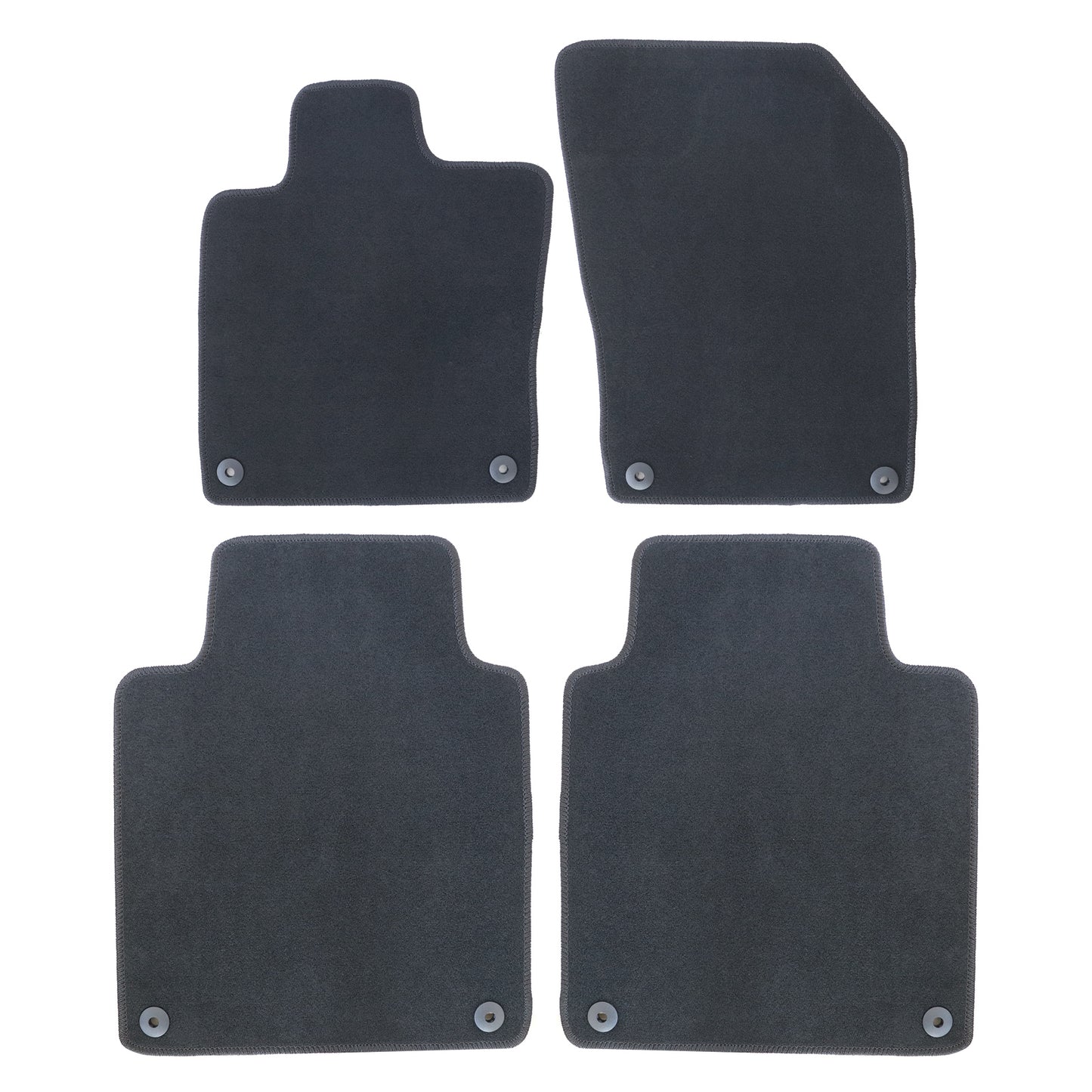New For 2017-2023 Volvo S90 Front & Rear Velour Floor Mats Carpet Black 4PCS