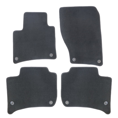 New For 2010-2018 VW Touareg Front & Rear Velour Floor Mats Carpet Black 4PCS