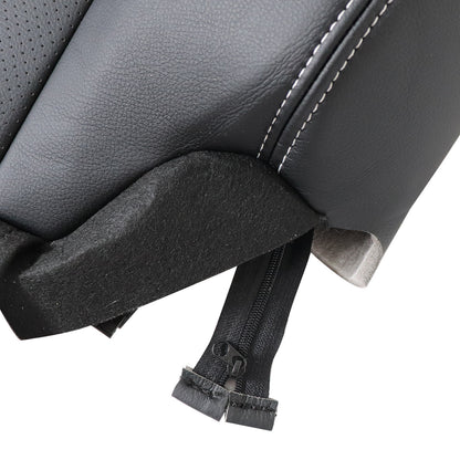 For 2014-16 Subaru Forester Driver Top Perf Leather Replacement Seat Cover Black