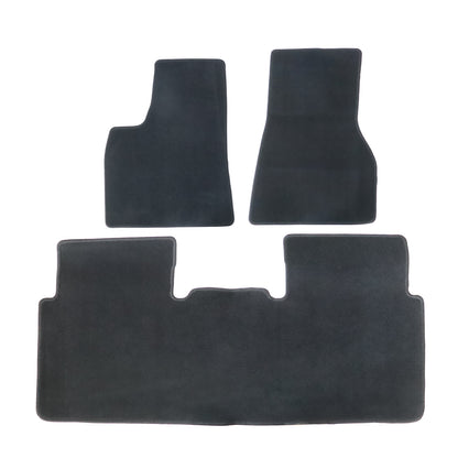 3x For Tesla Model S 2012-2020 Front & Rear Floor Mats Carpet Replacement Velour