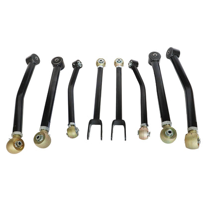 Front Rear Lower Upper Adjustable Control Arms 0-6'' fit 2007-2018 Jeep Wrangler
