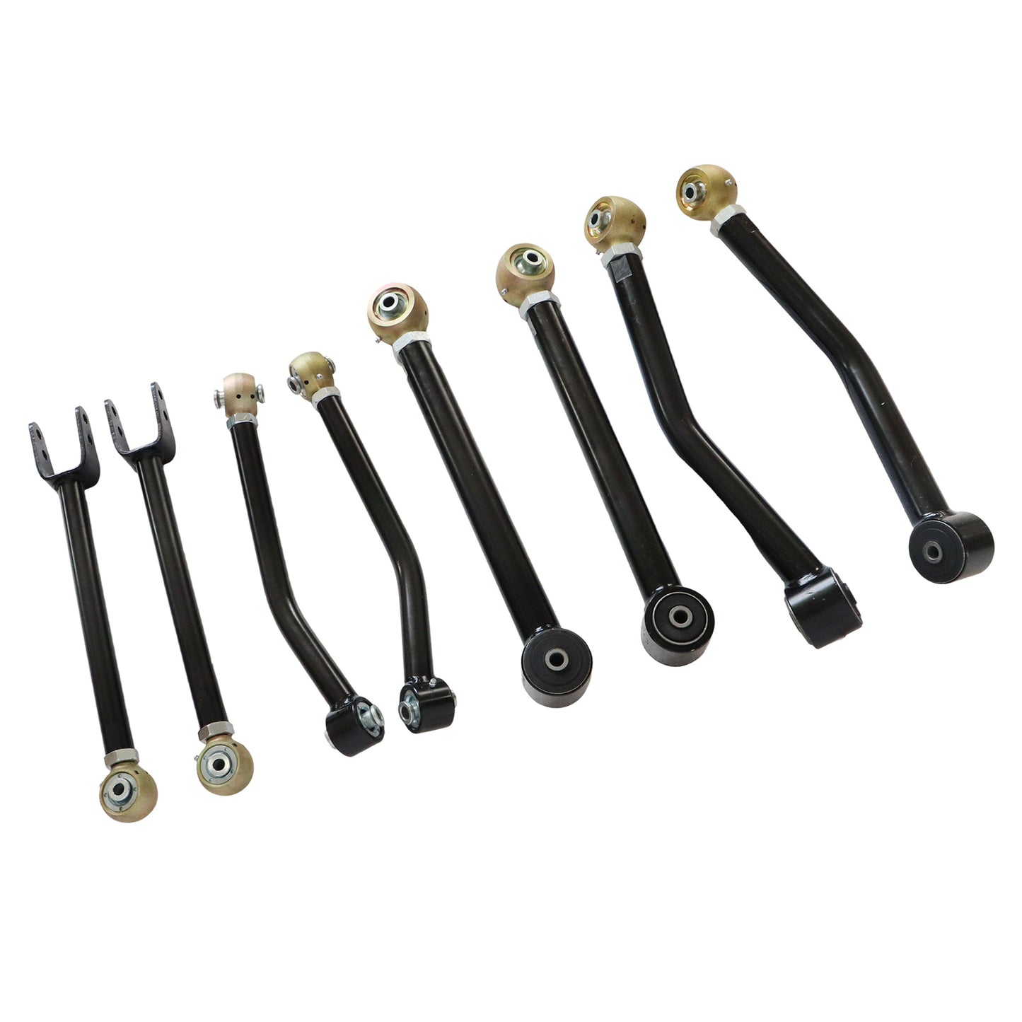 Front Rear Lower Upper Adjustable Control Arms 0-6'' fit 2007-2018 Jeep Wrangler