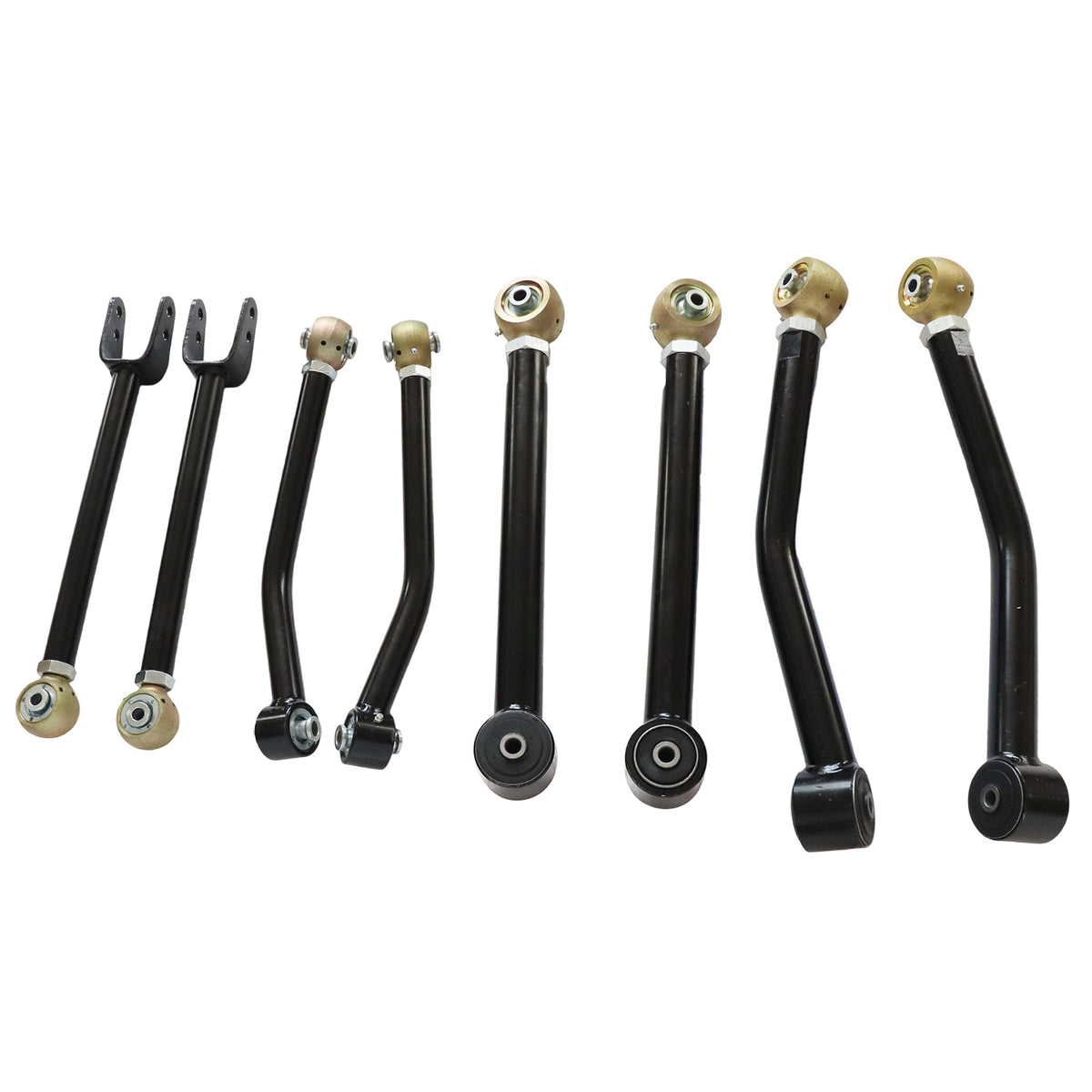 Front Rear Lower Upper Adjustable Control Arms 0-6'' fit 2007-2018 Jeep Wrangler