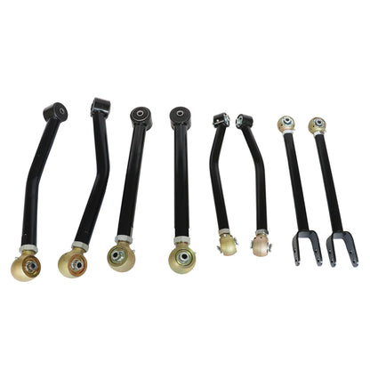 Front Rear Lower Upper Adjustable Control Arms 0-6'' fit 2007-2018 Jeep Wrangler
