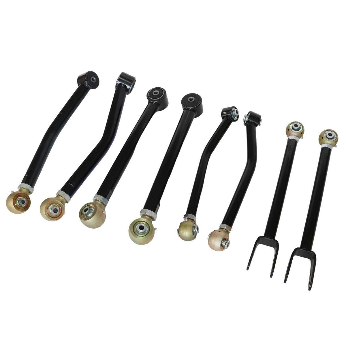 Front Rear Lower Upper Adjustable Control Arms 0-6'' fit 2007-2018 Jeep Wrangler
