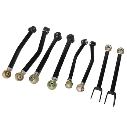 Front Rear Lower Upper Adjustable Control Arms 0-6'' fit 2007-2018 Jeep Wrangler