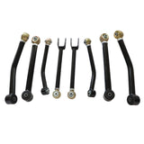 Front Rear Lower Upper Adjustable Control Arms 0-6'' fit 2007-2018 Jeep Wrangler