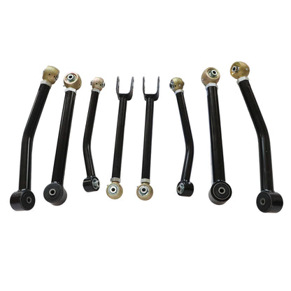 Front Rear Lower Upper Adjustable Control Arms 0-6'' fit 2007-2018 Jeep Wrangler