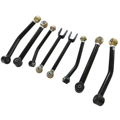 Front Rear Lower Upper Adjustable Control Arms 0-6'' fit 2007-2018 Jeep Wrangler