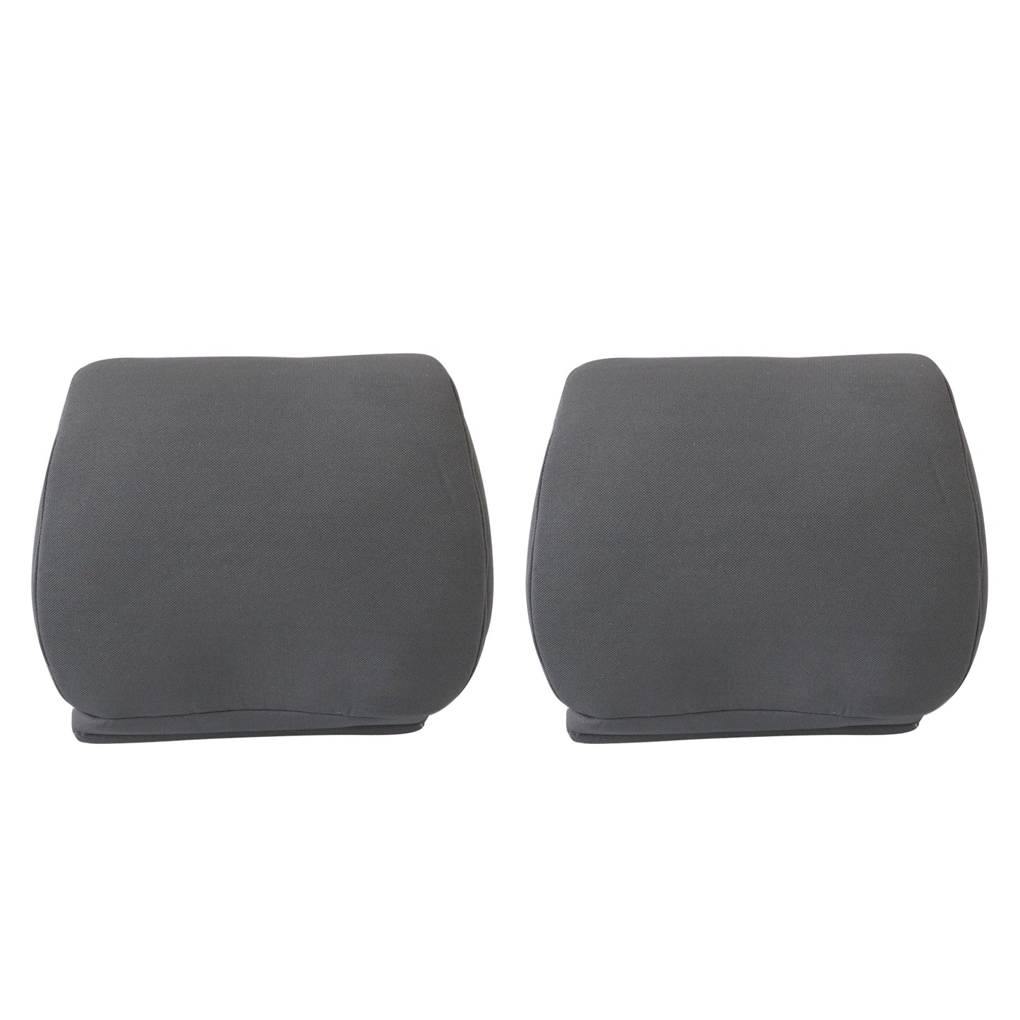 For 2009-2014 Ford F-150 Front Driver & Passenger Cloth Headrest Cover Gray