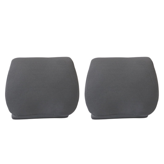 For 2009-2014 Ford F-150 Front Driver & Passenger Cloth Headrest Cover Gray