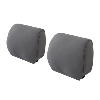 For 2009-2014 Ford F-150 Front Driver & Passenger Cloth Headrest Cover Gray
