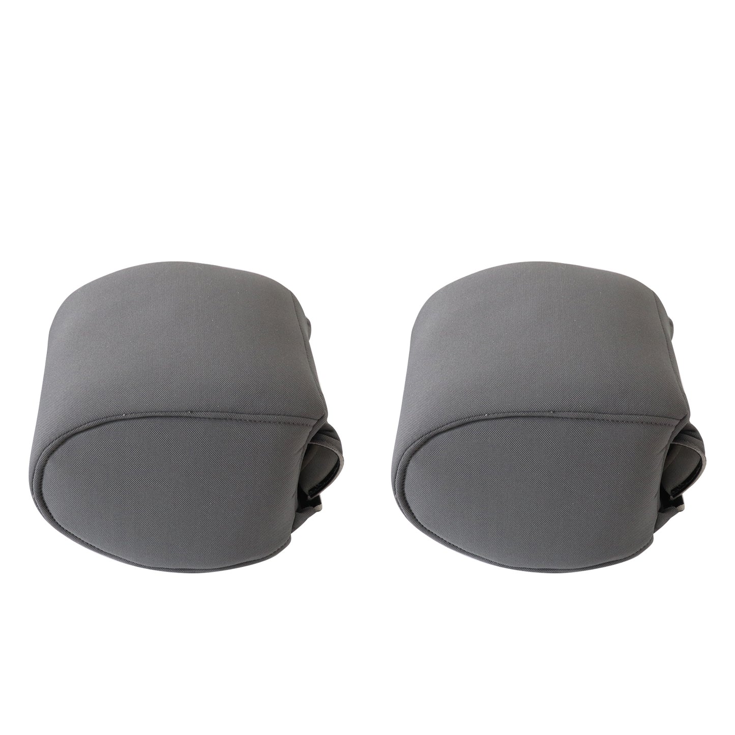 For 2009-2014 Ford F-150 Front Driver & Passenger Cloth Headrest Cover Gray