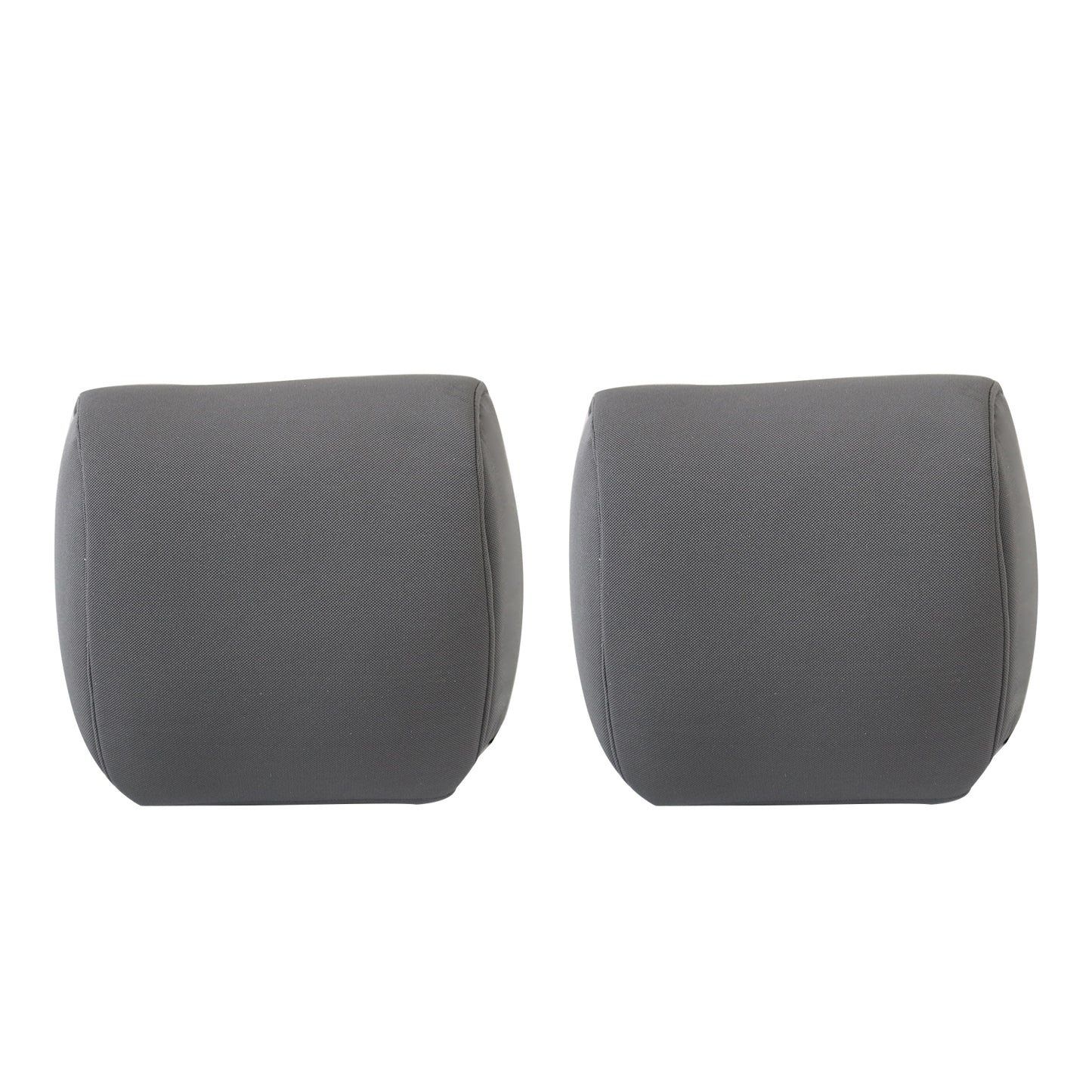 For 2009-2014 Ford F-150 Front Driver & Passenger Cloth Headrest Cover Gray