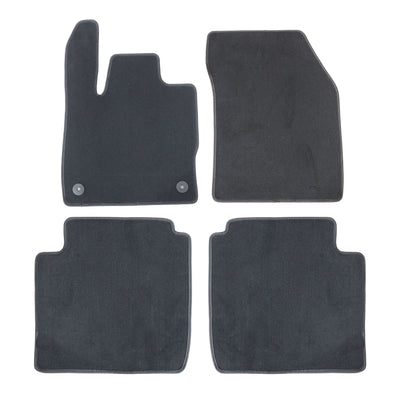 Black Velour Front & Rear Floor Mats Carpet Set For 2024 2025 Lincoln Nautilus