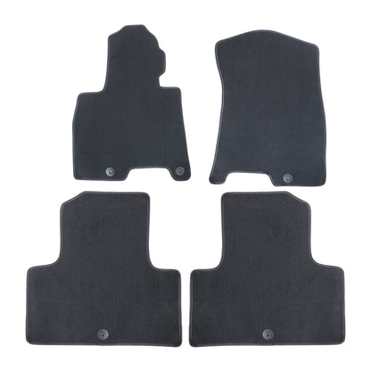 New For 2021-2023 Genesis GV80 Front & Rear Velour Floor Mats Carpet Black 4PCS