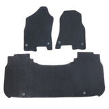 New For 2019-2024 RAM 1500 Front & Rear Velour Floor Mats Carpet Black 3PCS