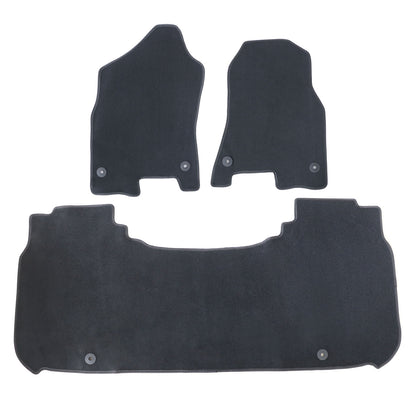 New For 2019-2024 RAM 1500 Front & Rear Velour Floor Mats Carpet Black 3PCS