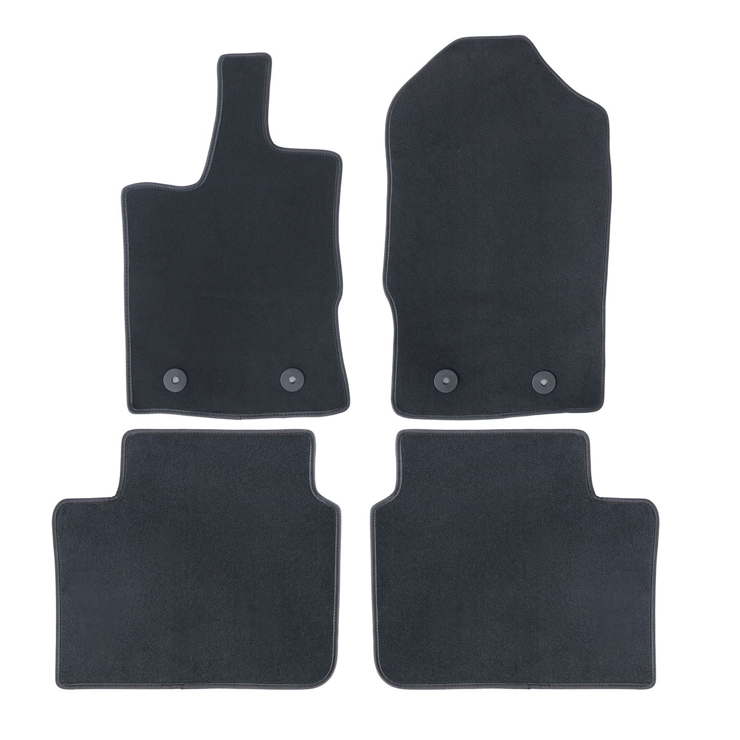 New For 2019-2023 Ford Ranger Front & Rear Velour Floor Mats Carpet Black 4PCS