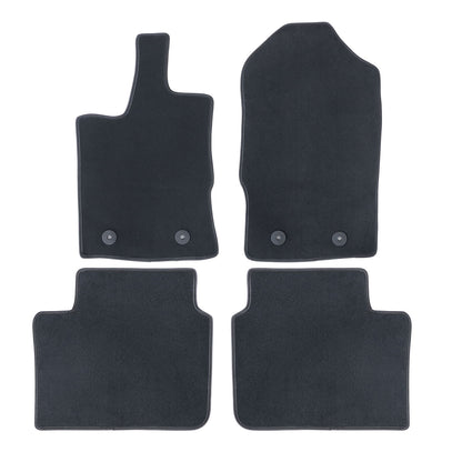 New For 2019-2023 Ford Ranger Front & Rear Velour Floor Mats Carpet Black 4PCS