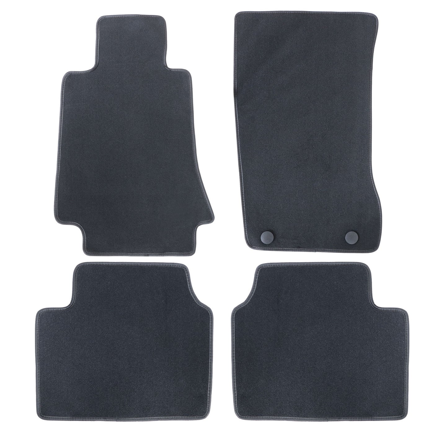 For 2017-2024 Alfa Romeo Giulia Front & Rear Velour Floor Mats Carpet Black 4PCS