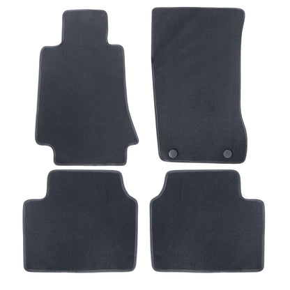 For 2017-2024 Alfa Romeo Giulia Front & Rear Velour Floor Mats Carpet Black 4PCS