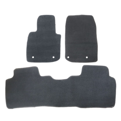 Black Velour Front & 2nd Row Floor Mats Carpet For 2023 2024 2025 Mazda CX-50