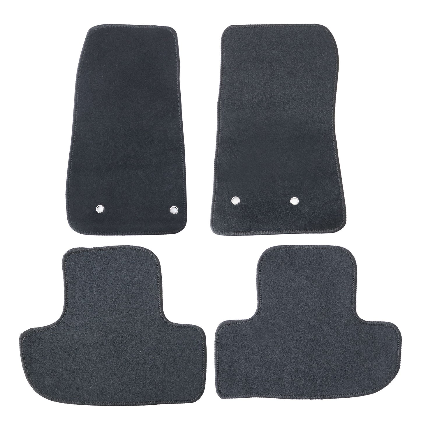 For 2014-2018 Jeep Wrangler(2 Door Model) Front & Rear Velour Floor Mats Carpet