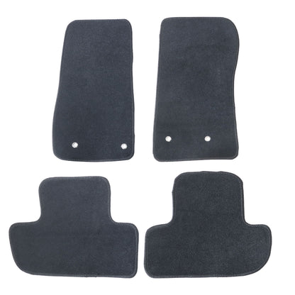 For 2018-2025 Jeep Wrangler(2 Door Model) Front & Rear Velour Floor Mats Carpet